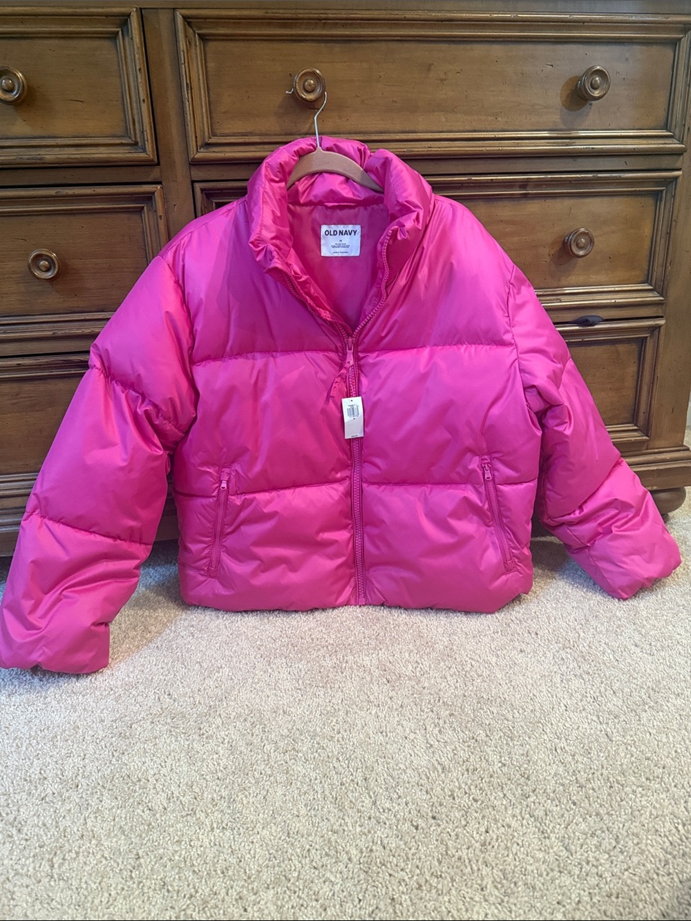Old Navy Pink Puffer Coat